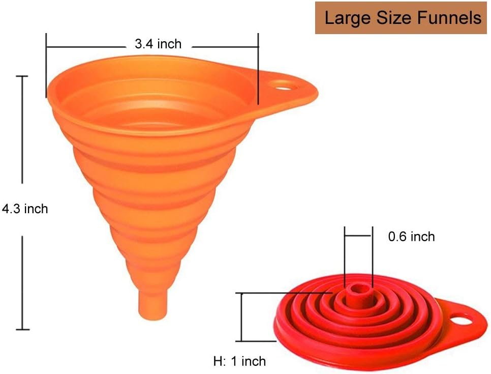 Silicone Collapsible Funnels for Filling 