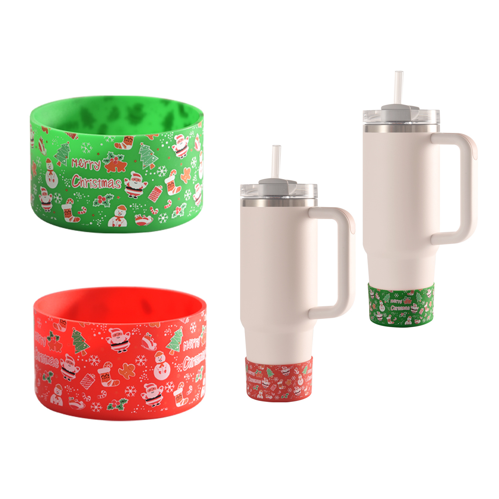 Cross-border Christmas thermos cup cover Stanley suitable for silicone insulation protective cover non-slip and anti-scalding cup cover 7 (7)