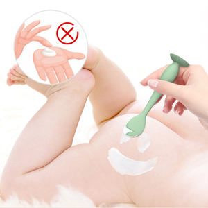 Silicone medicine spoon manufacturer baby diaper cream applicator butt shovel medicine spoon with suction cup silicone scraper scraper (7).jpg