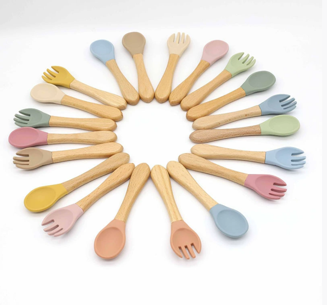 Children's Tableware Silicone Bib Waterproof Baby Bib Baby Drool Towel Infant Bowl And Spoon Complete Maternal And Baby Supplies