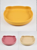 Cross-border children's tableware baby plate food-grade silicone baby feeding bowl with suction cup, high-temperature resistant, anti-fall plate