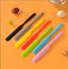 Silicone scraper, fully wrapped, integrated design, small long cake spreading knife for jam, cheese, butter, salad, and mixing
