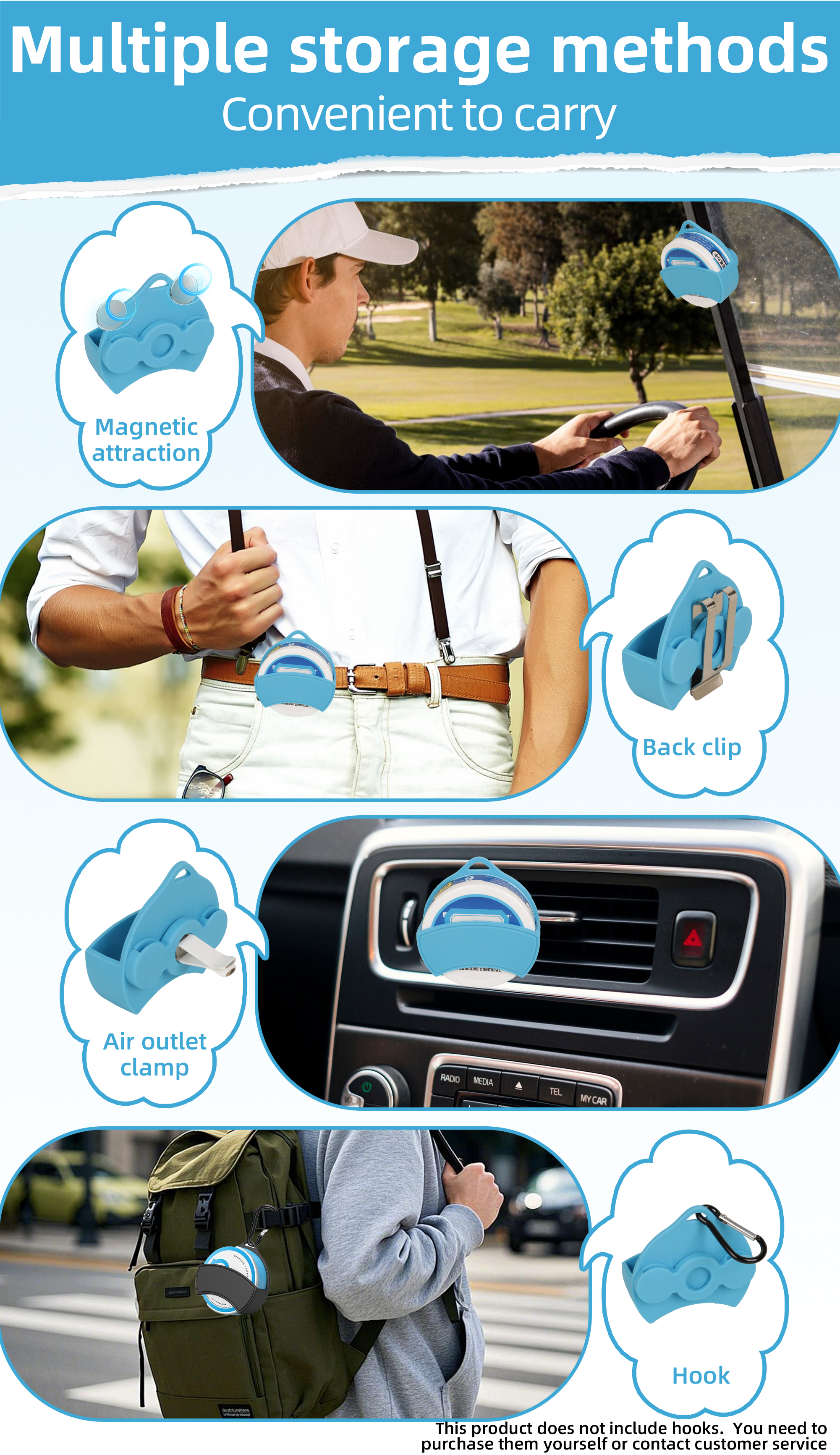Cross-Border Trending Magnetic Sun Visor Storage Rack
