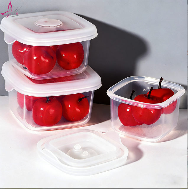 Transparent Minimalist Sealed Platinum Silicone Lunch Box, Square Fresh-Keeping Box, Leak-Proof Food-Grade Silicone Lunch Box.