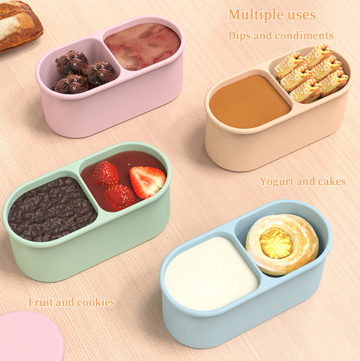 Silicone Salad Dressing Container
