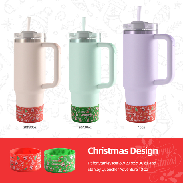 Christmas Stanley Cup Cover | Silicone Insulation Sleeve | Non-Slip, Anti-Scald Protector