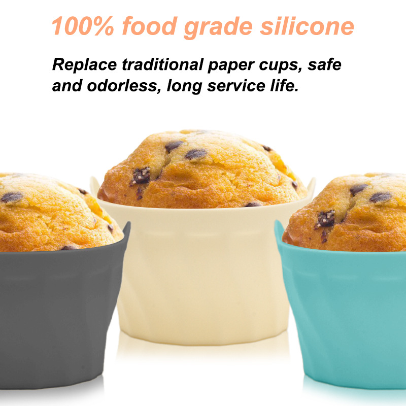 Cross-border new product air fryer baking cup silicone muffin cup baking cake mold egg tart pudding baking tray (7)