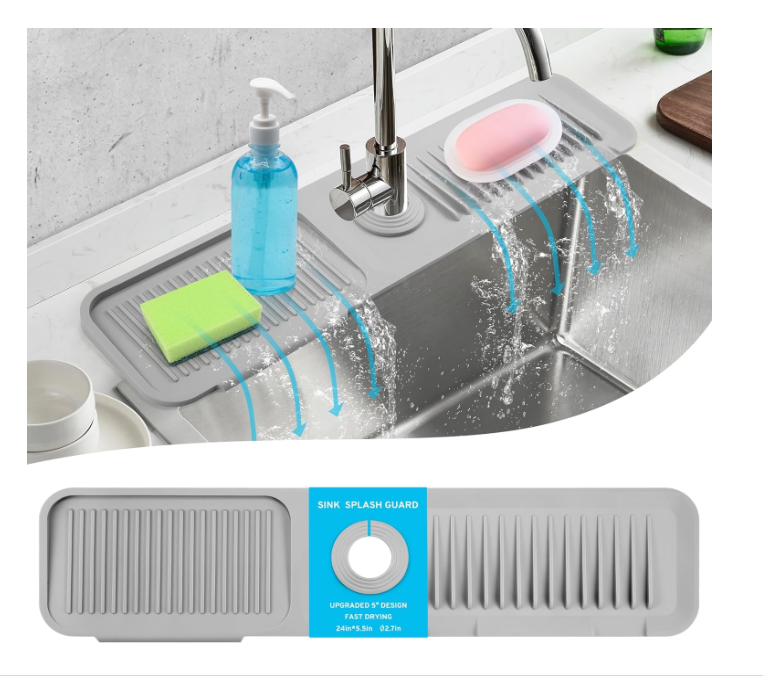 Silicone drain mat for kitchen countertop12