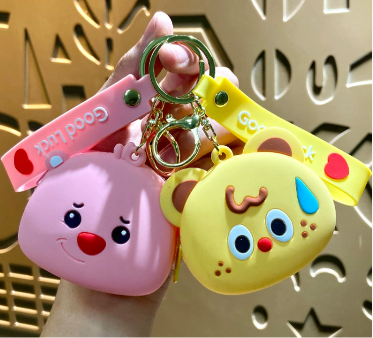 Creative Silicone Children's Coin Purse Keychain Pendant Mini Cute Bluetooth Earphone Storage Bag