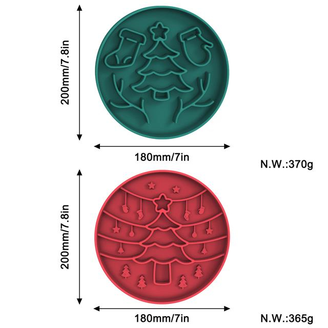 Christmas Pattern Pet Slow Food Bowl