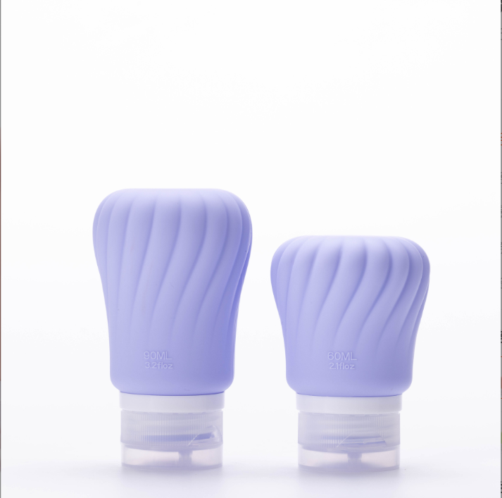 Silicone Travel Refill Bottles for Shampoo, Shower Gel, Facial Cleanser, And Hand Cream, Portable Empty Silicone Bottles.