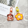 PVC Soft Silicone Keychain Small Pendant Little Animal Car Keychain Charm Cute Couple Cartoon Keychain
