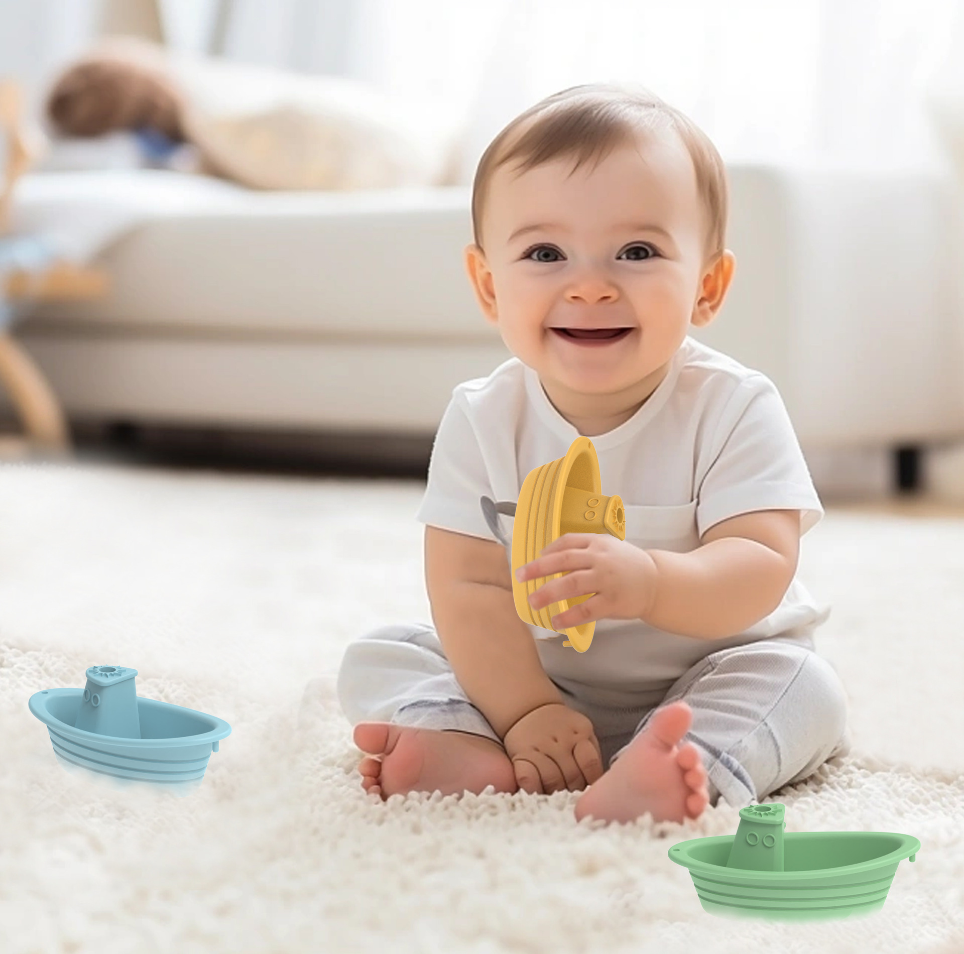 Silicone Boat Toy