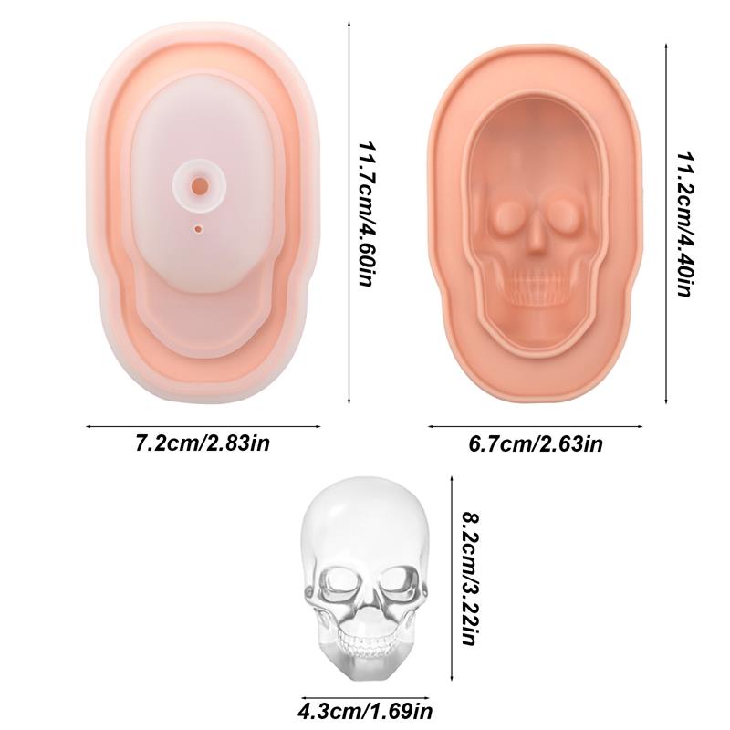 3d Skull Ice Cube Mold