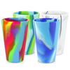 Amazon silicone cup 480ml outdoor portable anti-fall sports drinking water silicone beer cup color silicone water cup