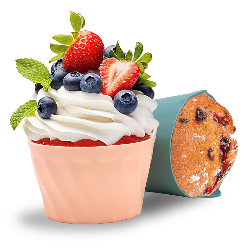 Cross-border new product air fryer baking cup silicone muffin cup baking cake mold egg tart pudding baking tray (10)