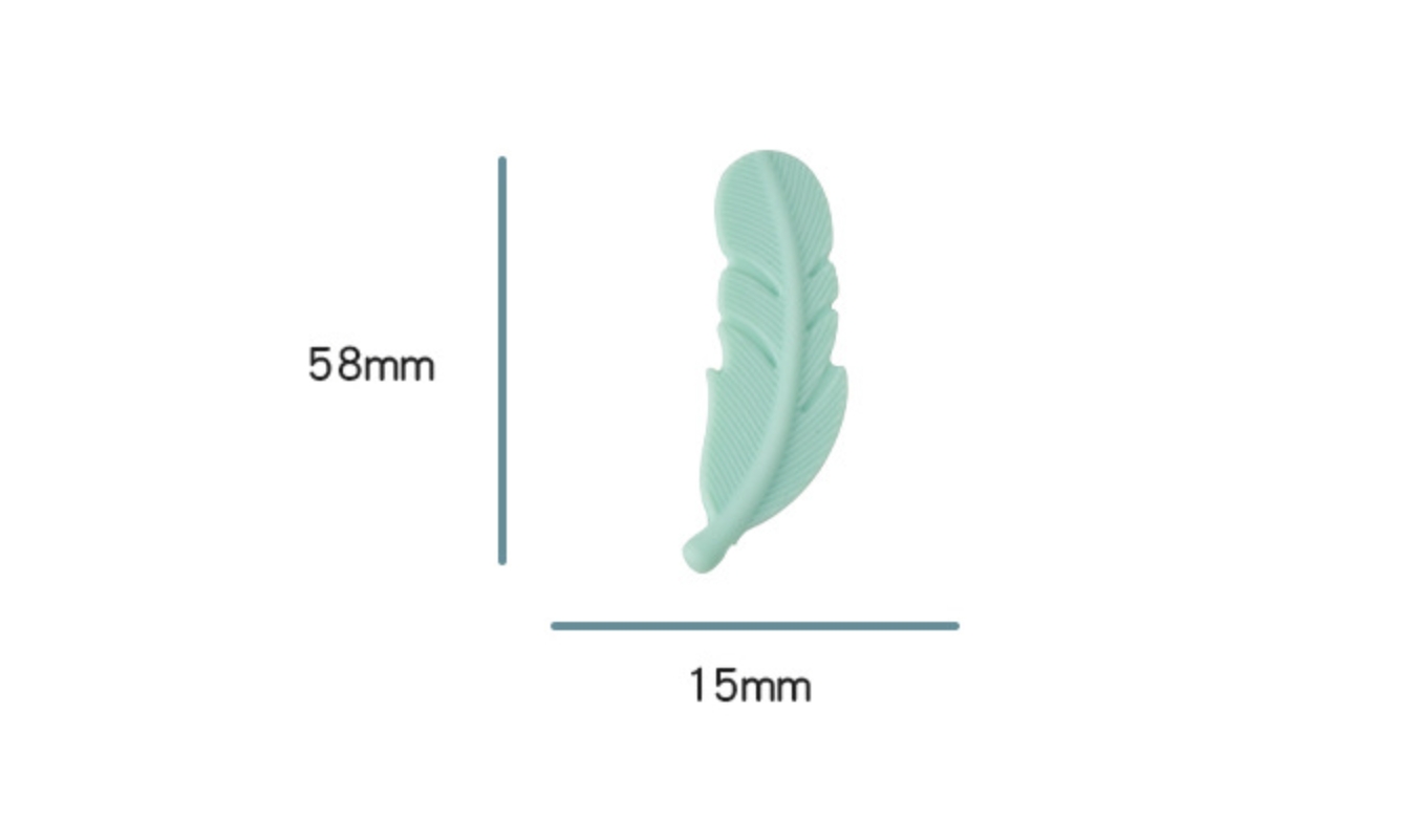 Silicone beads baby teething food grade feather handmade pendant necklace teether pacifier (6)