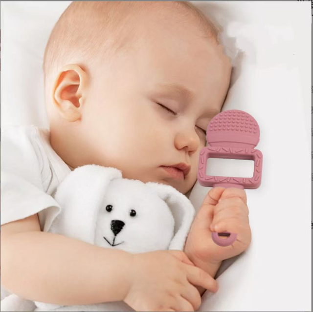 Baby Silicone Teether, Infant Teething Stick, Teething Soother Toy, Anti-Hand-Biting, Boilable, Wholesale