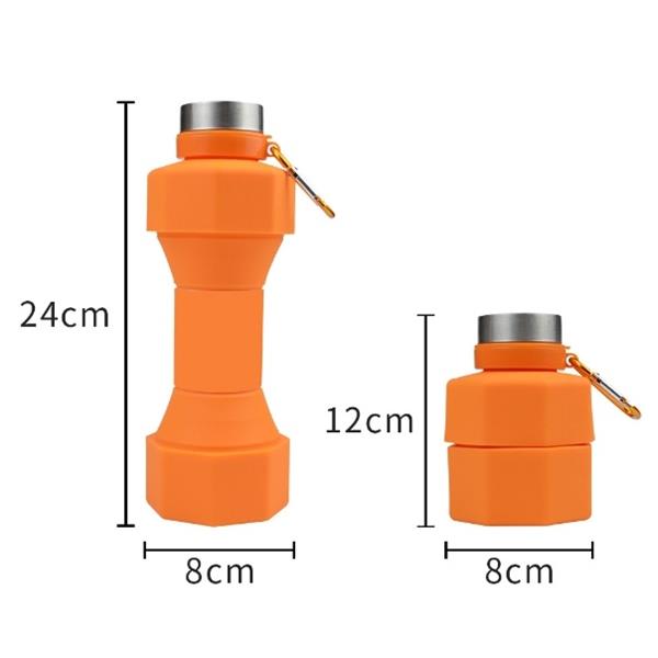 Foldable dumbbell water cup