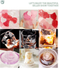 Rose Heart Shape Diamond Ice Tray