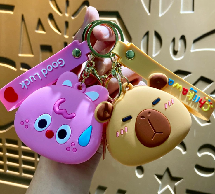 Creative Silicone Children's Coin Purse Keychain Pendant Mini Cute Bluetooth Earphone Storage Bag