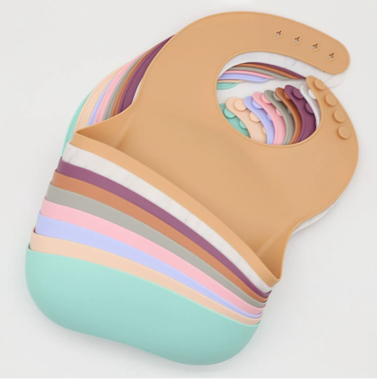 Children's Tableware Silicone Bib Waterproof Baby Bib Baby Drool Towel Infant Bowl And Spoon Complete Maternal And Baby Supplies