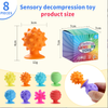 Cross-border Fidget Toys Children's Stress Relief Suction Ball Silicone Sensory Ball Soft Texture Stress Relief Toy 8PCS.
