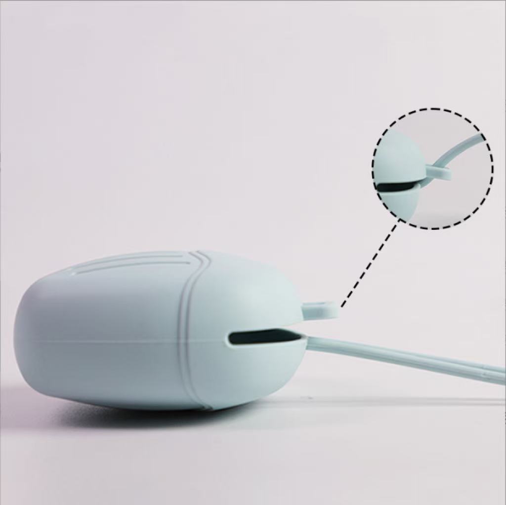 Portable Silicone Pacifier Storage Case with Lanyard Pacifier Bag Cartoon Ice Cream Silicone Pacifier Bag.