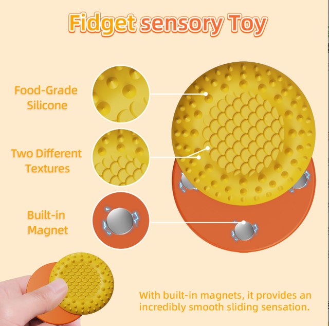 Factory Wholesale Round Silicone Sensory Stones Amazon Children's Sensory Toys Creative Small Magnetic Sensory Stones