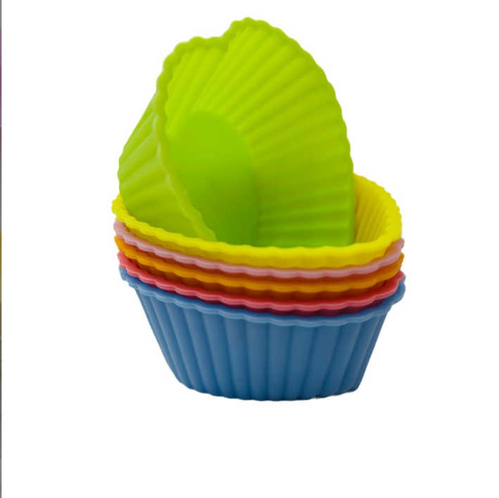 Cross-border Silicone Cake Mold Muffin Cup 7CM Colorful Square Muffin Cup Pudding Jelly Baking DIY Mold