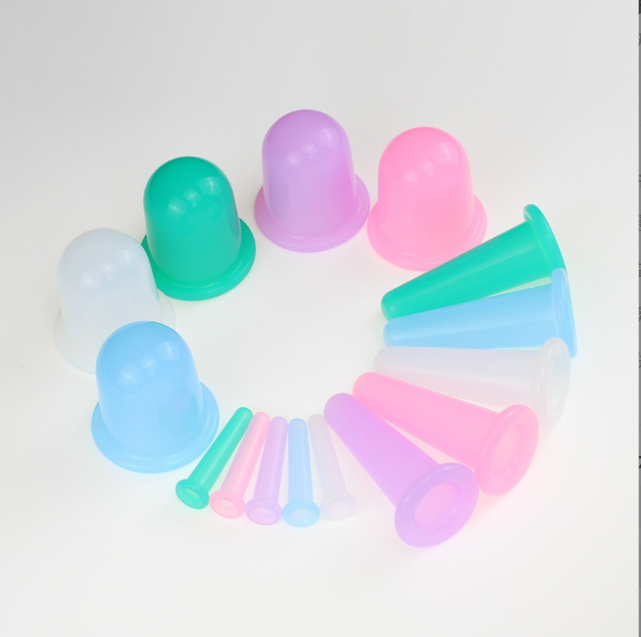 Portable Home Gua Sha Soft Silicone Suction Cup, Press-Type Dampness-Removing Simple Vacuum Silicone Cupping Device
