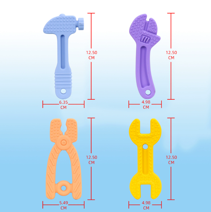 Amazon Hot-Selling Silicone Teething Tools: Pliers, Hammer, Food-Grade Baby Teething Stick, Cross-Border Infant Toys