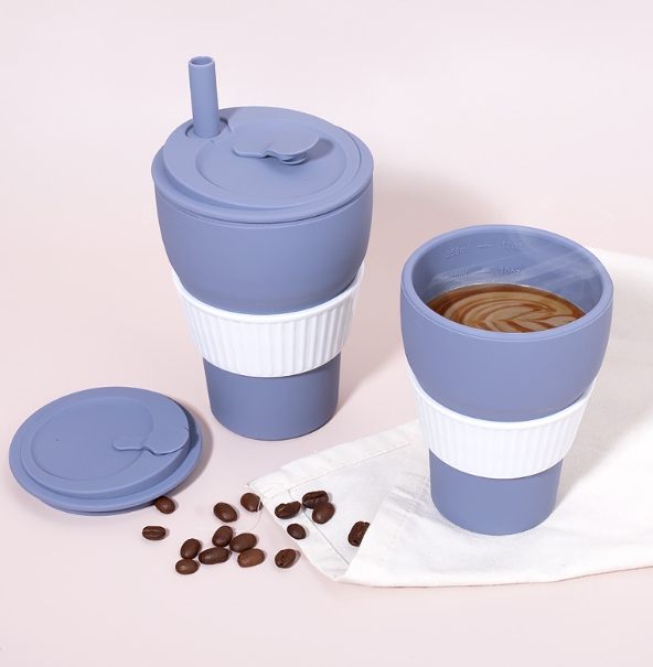 Silicone Sippy Cup with Straw