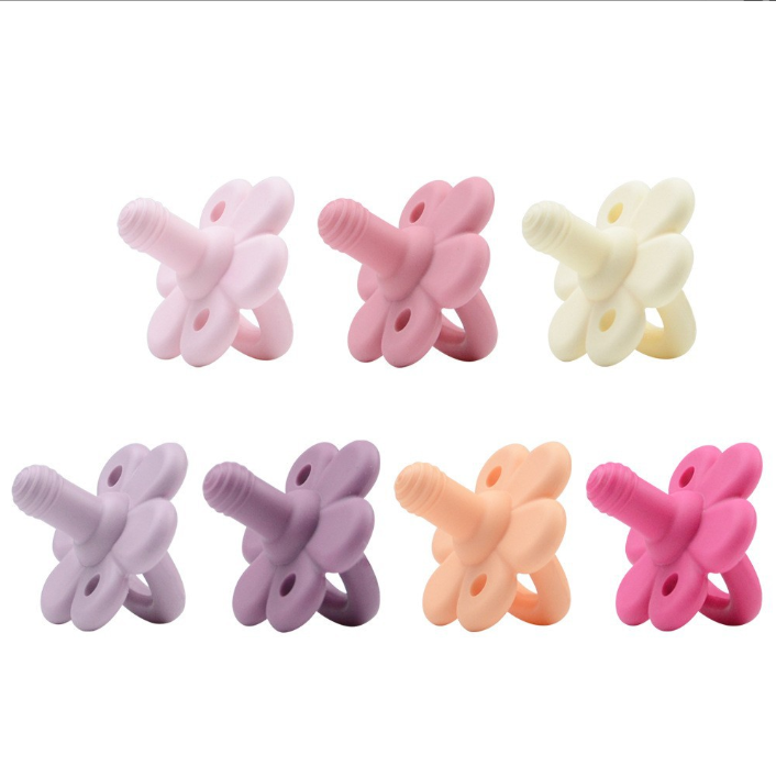Baby products infant silicone flower-shaped pacifier teething toy for babies