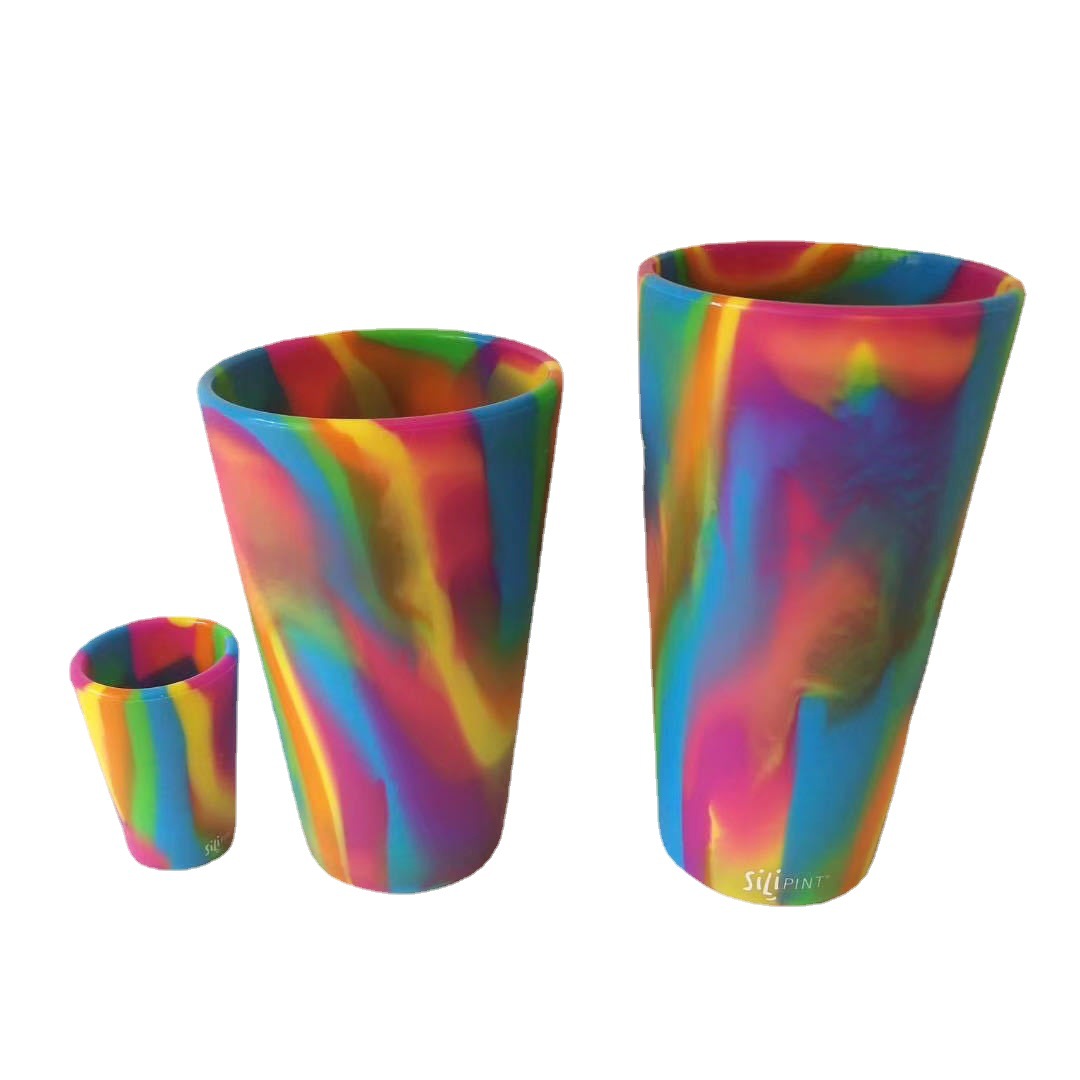 Amazon silicone cup 480ml outdoor portable anti-fall sports drinking water silicone beer cup color silicone water cup (12)