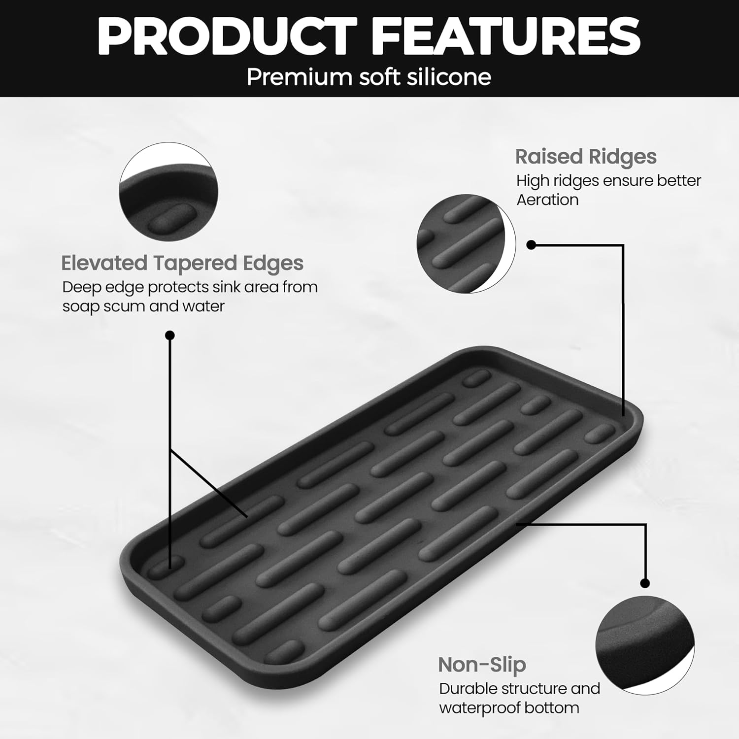 Silicone Soap Tray for Shower