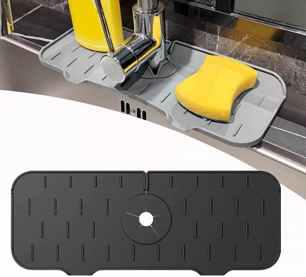 Silicone Drain Mat for Kitchen Countertop 