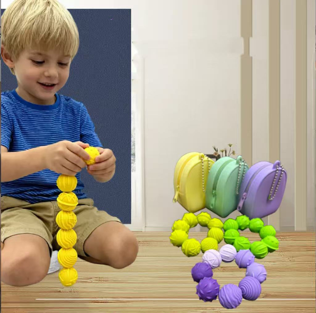 Cross-border Best-Selling Amazon Compliant Silicone Stress Relief Toys Sensory Silicone Magnetic Stress Balls Cross-Border Logistics