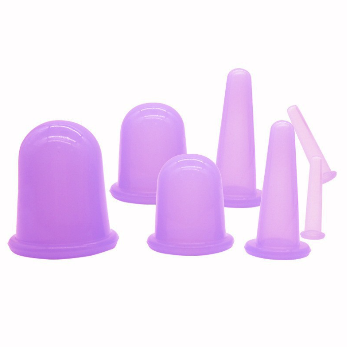Portable Home Gua Sha Soft Silicone Suction Cup, Press-Type Dampness-Removing Simple Vacuum Silicone Cupping Device