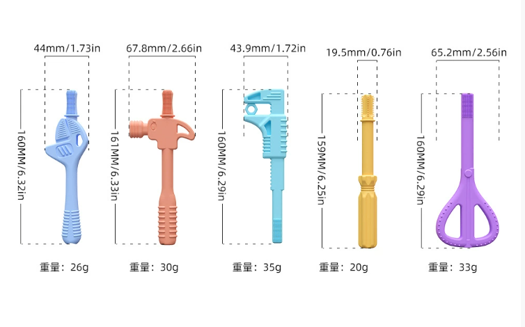 Amazon Hot-Selling Silicone Teething Tools: Pliers, Hammer, Food-Grade Baby Teething Stick, Cross-Border Infant Toys