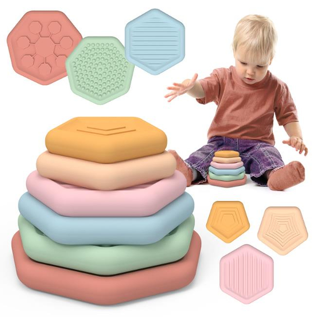 Silicone stacking toys