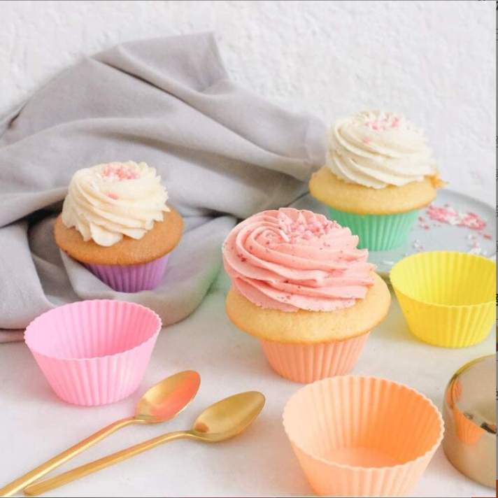 Cross-border Silicone Cake Mold Muffin Cup 7CM Colorful Square Muffin Cup Pudding Jelly Baking DIY Mold