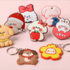 PVC Soft Silicone Keychain Small Pendant Little Animal Car Keychain Charm Cute Couple Cartoon Keychain