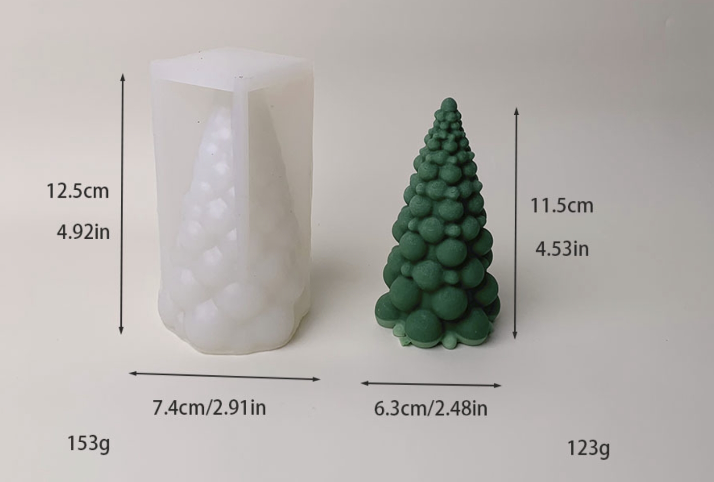 Silicone Christmas Tree Candle Mold