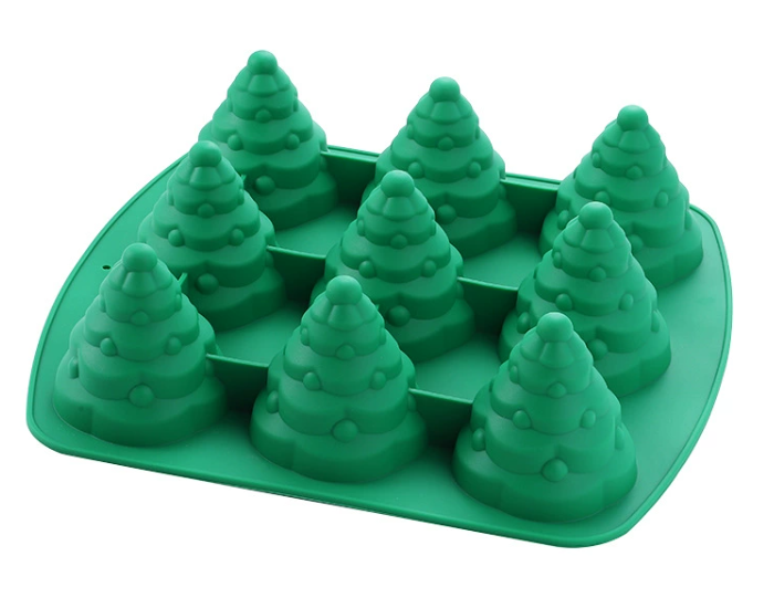 Cross-border Christmas Mold Silicone Mold Christmas Tree Gingerbread Man Snowflake Christmas Cookie Candy Mold.