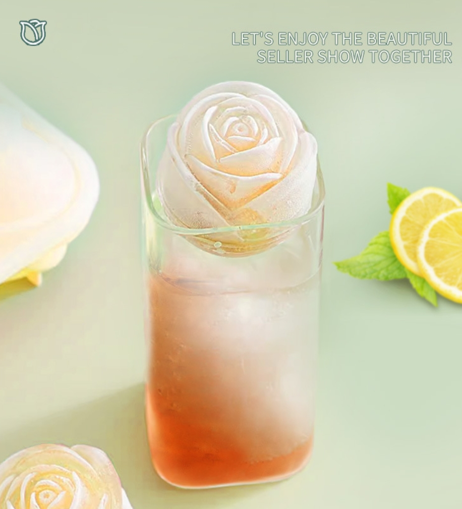 Rose Heart Shape Diamond Ice Tray