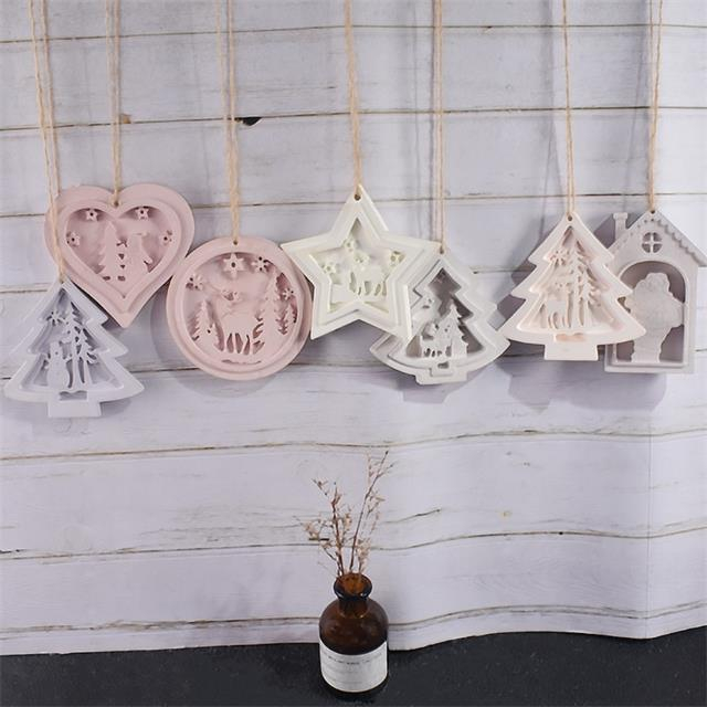 Aromatherapy Plaster Christmas Hanging Sign Mold