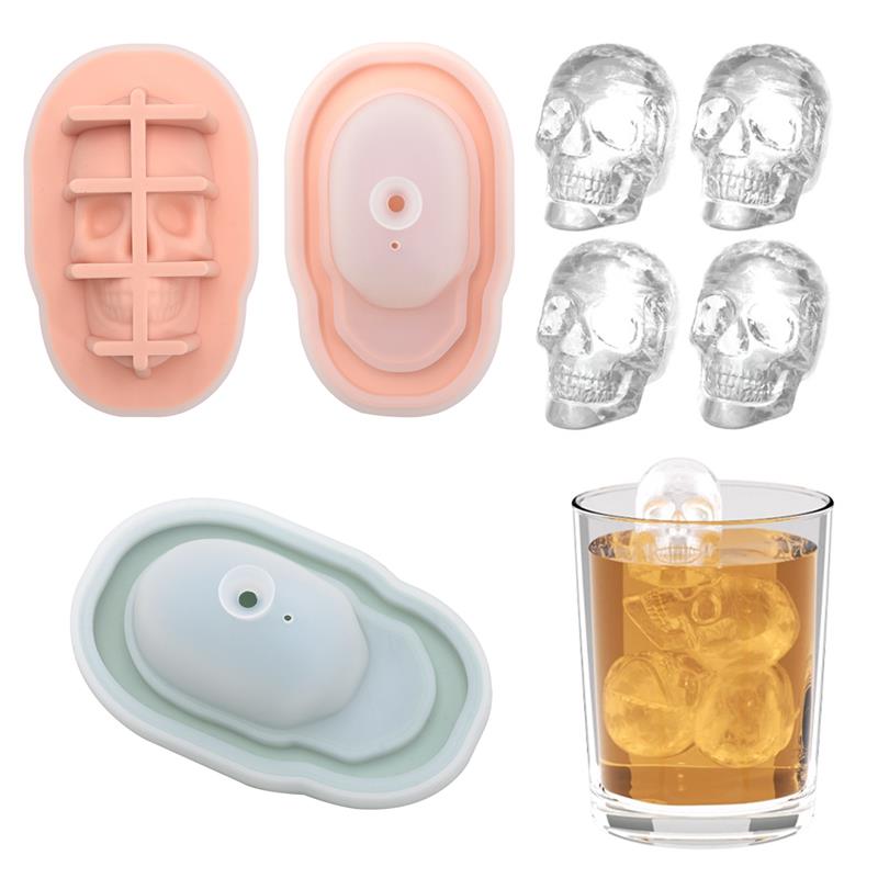 3d Skull Ice Cube Mold