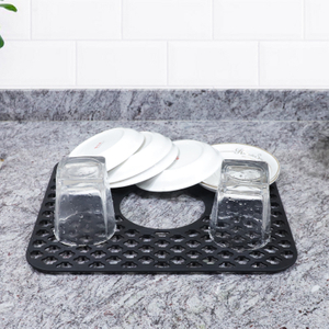 Manufacturers direct sale kitchen hollow sink drain pad sink bottom anti-scratch filter pad bar counter insulation pad (4).jpg