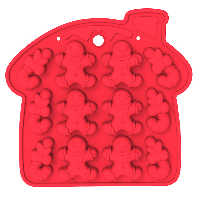 6 Customized Cross-border Christmas Silicone Mold Food Grade Mousse Mold Baking Christmas Tree Silicone Cake Mold